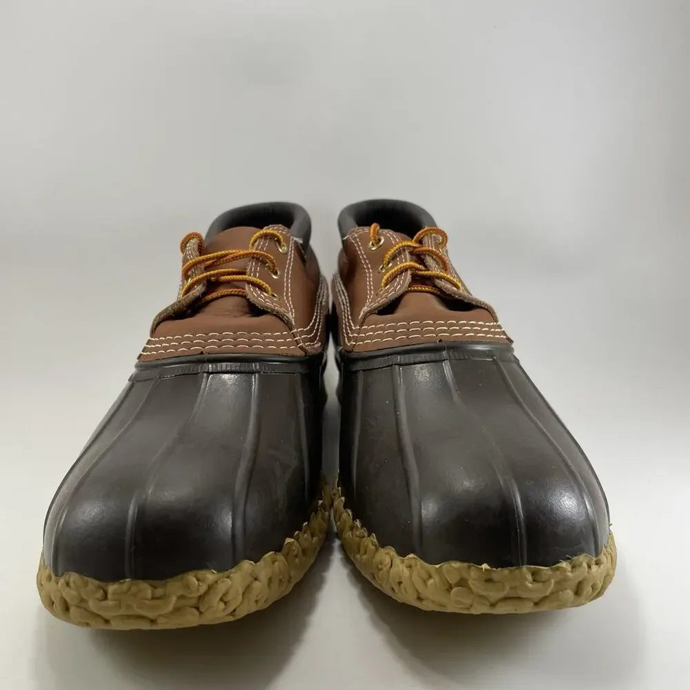 LL Bean Bean Boots Mens Size 14 Waterproof Leather 3 Eye Duck Rain Boots Low